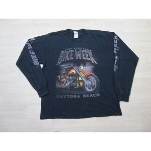 Vintage Long Sleeve Motorcycle T Shirt (XL) Daytona Beach Bike Week 2007 Chopper